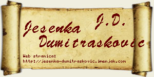 Jesenka Dumitrašković vizit kartica